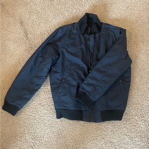 Men’s fleece lined varsity bomber coat